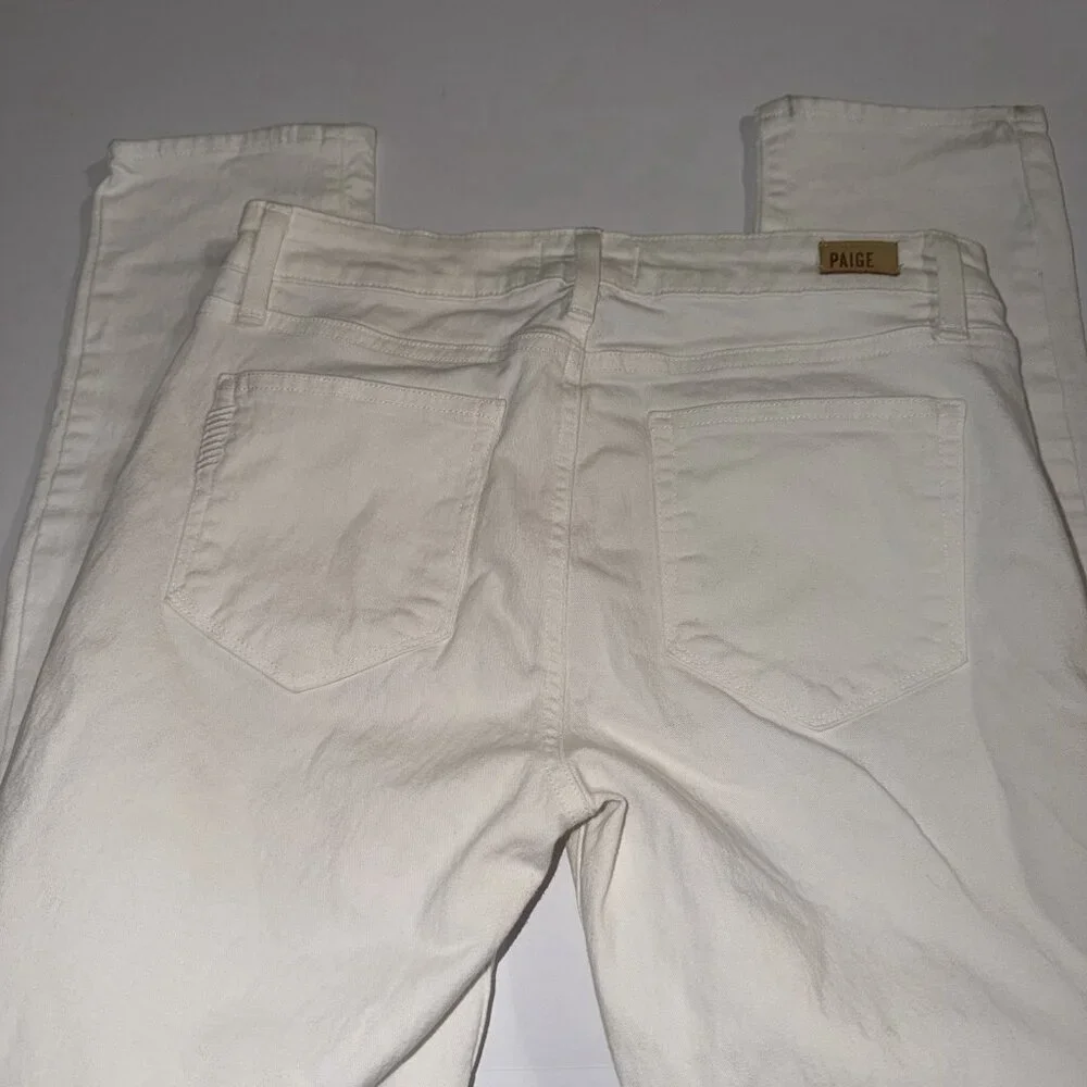 Paige Jeans Women 29‎ White Kylie Crop Minimalist Summer Spring Classic Vacation